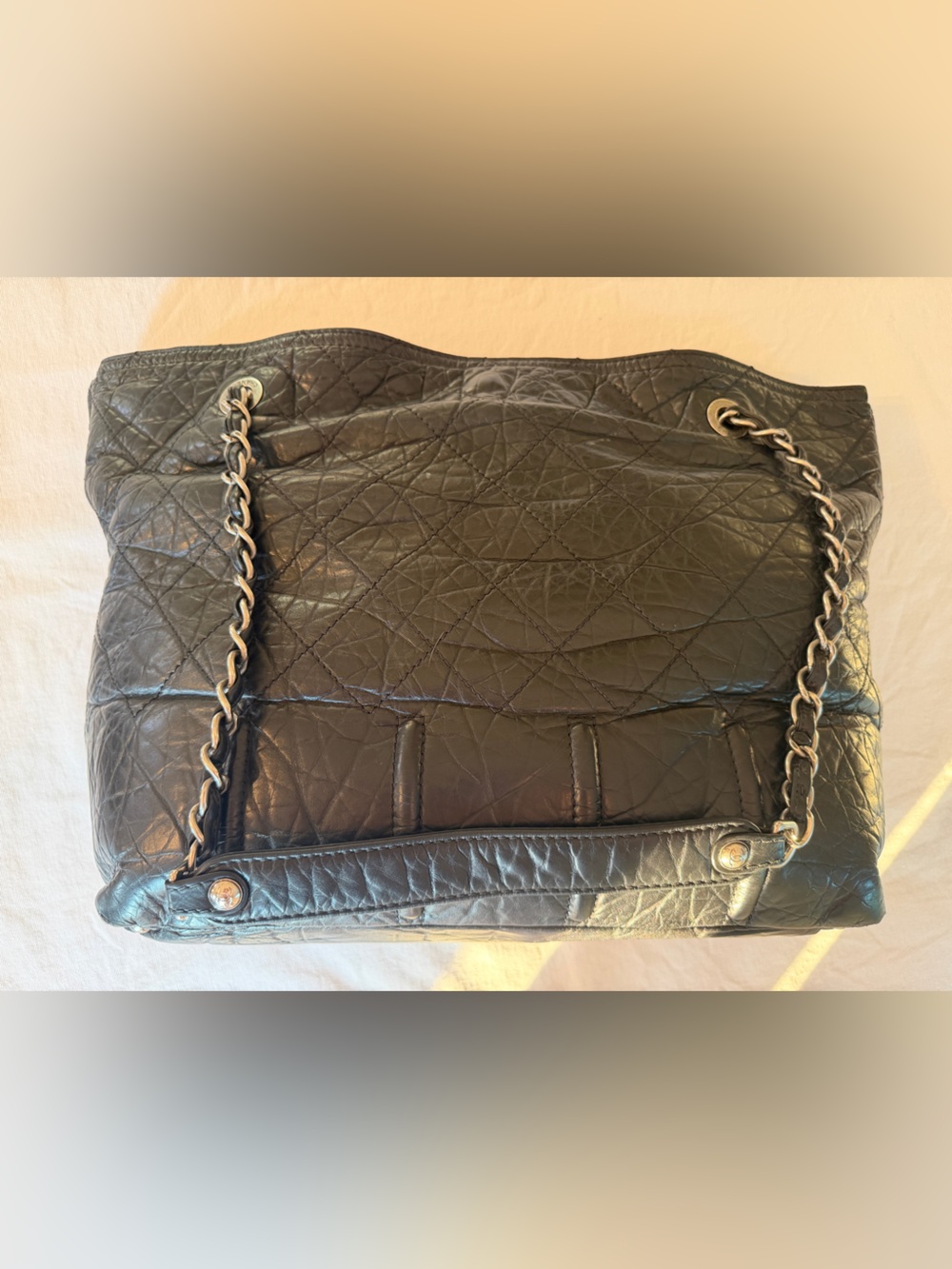 Chanel Cambon Ligne Large Black Quilted Lambskin Tote Shoulder Bag - Picture 2 of 16